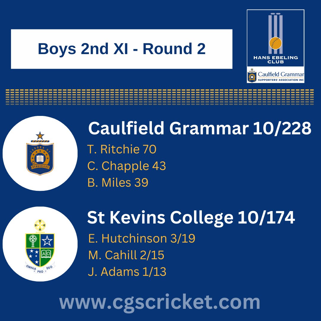 Caulfield Grammar School Cricket tweet media