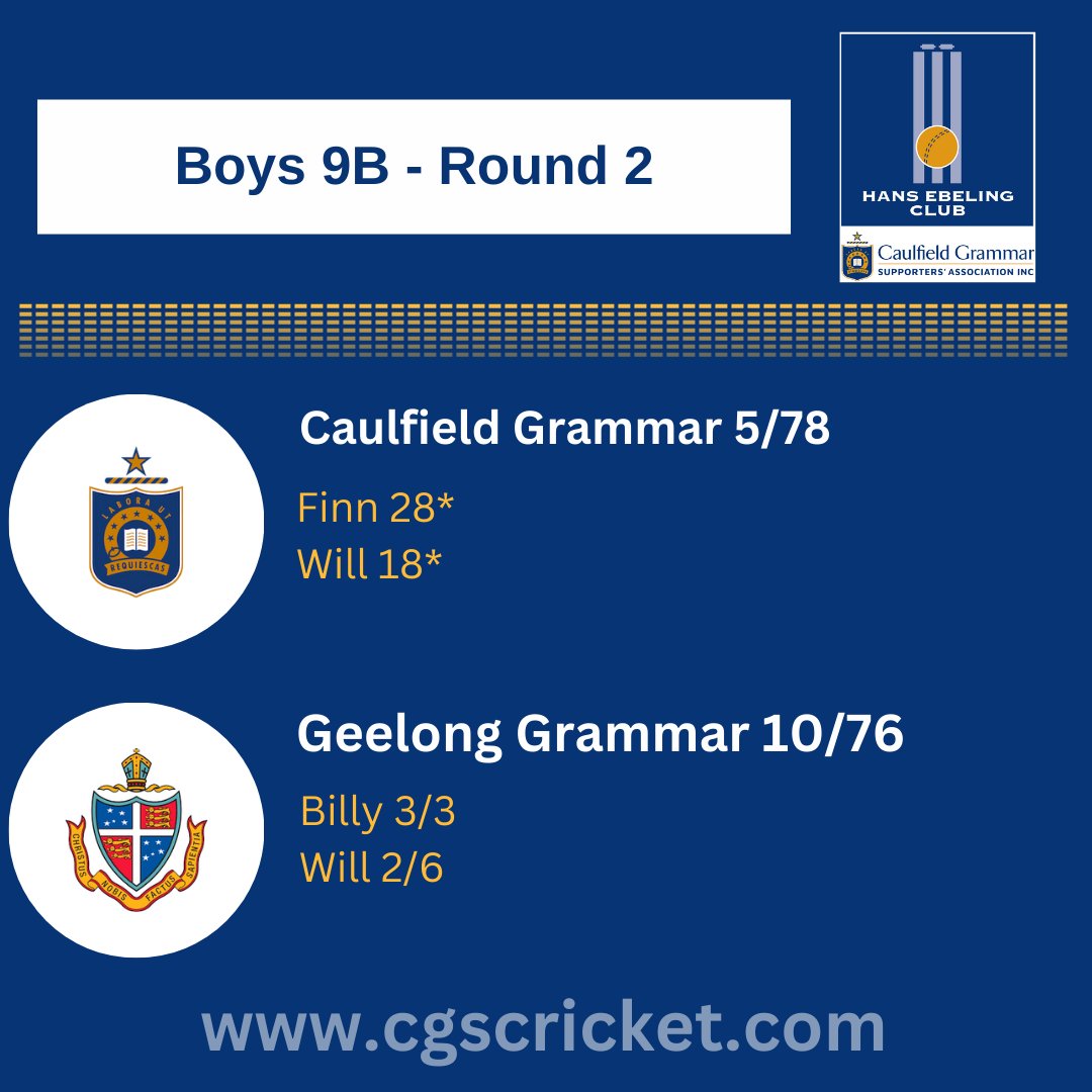 Caulfield Grammar School Cricket tweet media
