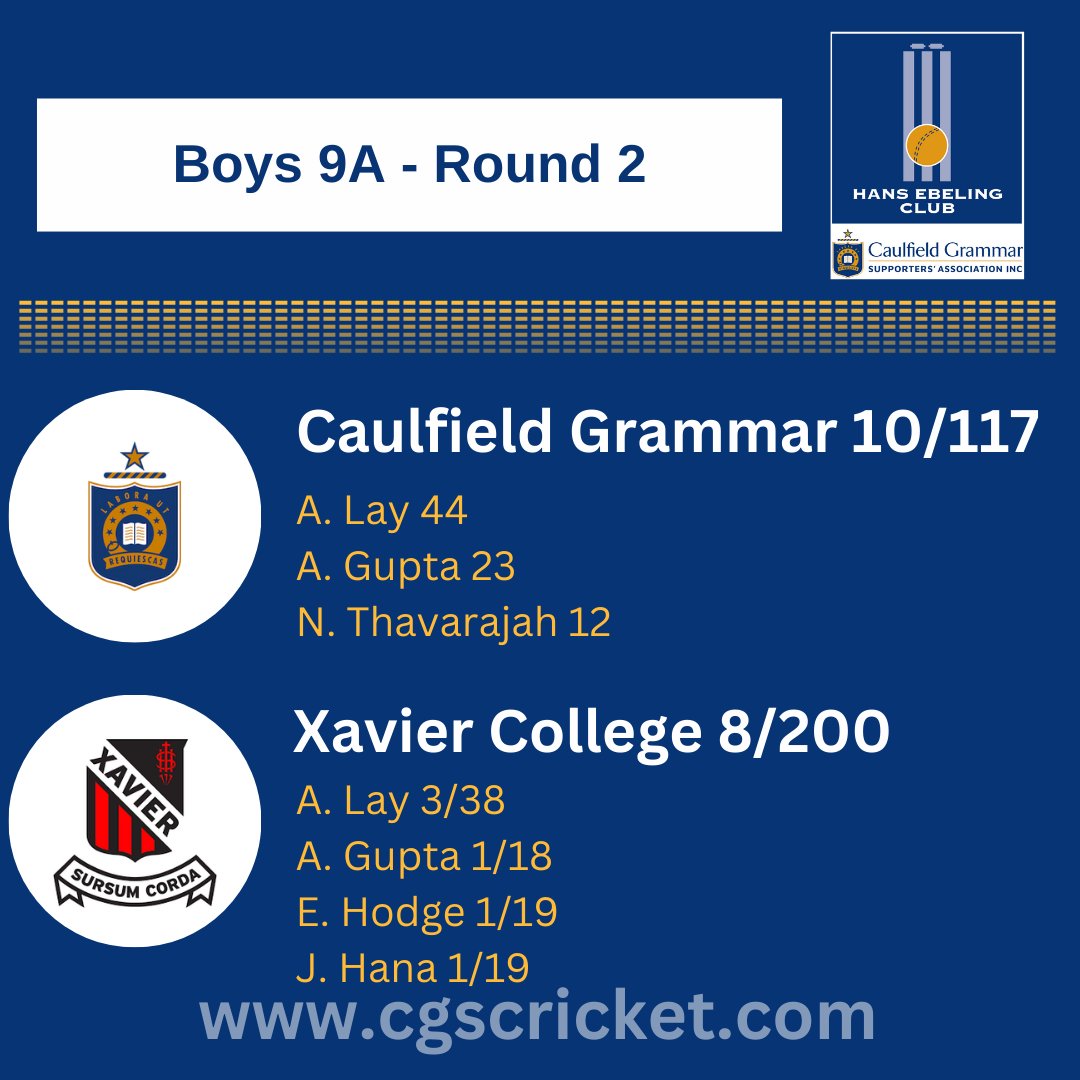 Caulfield Grammar School Cricket tweet media