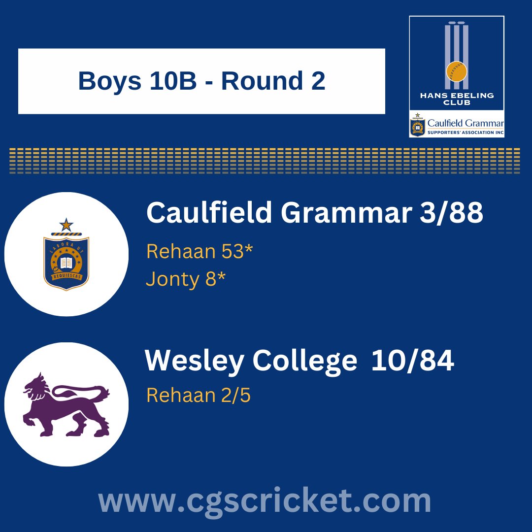 Caulfield Grammar School Cricket tweet media