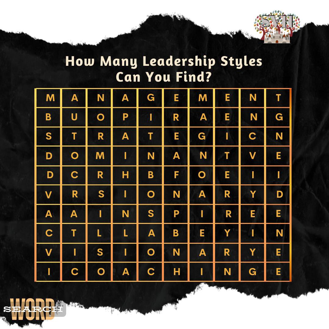 How many leadership styles can you find?

Clue: Great leaders adapt to meet team needs, blending vision, strategy, and support. Understanding styles helps inspire, guide, and build resilience.

Enjoy!

#StrongVibrantHappy #AwayDays #TeamBuilding #Wellbeing #EmployeeEngagement