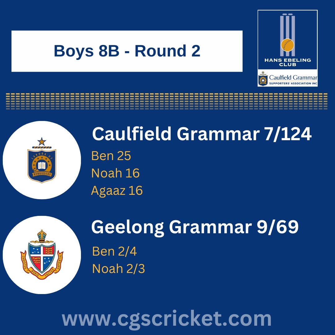 Caulfield Grammar School Cricket tweet media