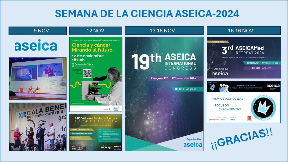 📍Carta de Marisol Soengas, presidenta de ASEICA, a los miembros de la Asociación:

📢“Gracias a todas y todos los que habéis contribuido a que la 'Semana Grande' de ASEICA haya sido todo un éxito!"

👉aseica.es/carta-de-agrad…