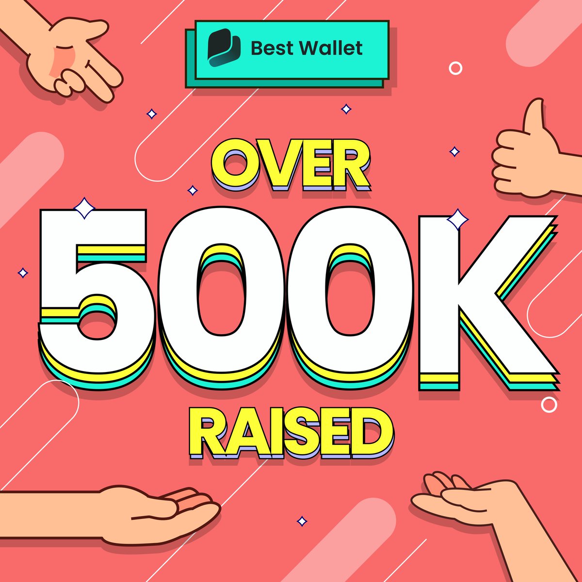 BestWalletHQ's tweet photo. We've hit $500K in the $BEST token presale! 🔥

With just 6 days left for exclusive presale access, now is the time to get in at the best price. 🚨

Stage 6 of the presale ends in less than 2 days - don't miss out! 

Download the app! 📲 https://t.co/he5kzraFJw https://t.co/K48YXDUcVo