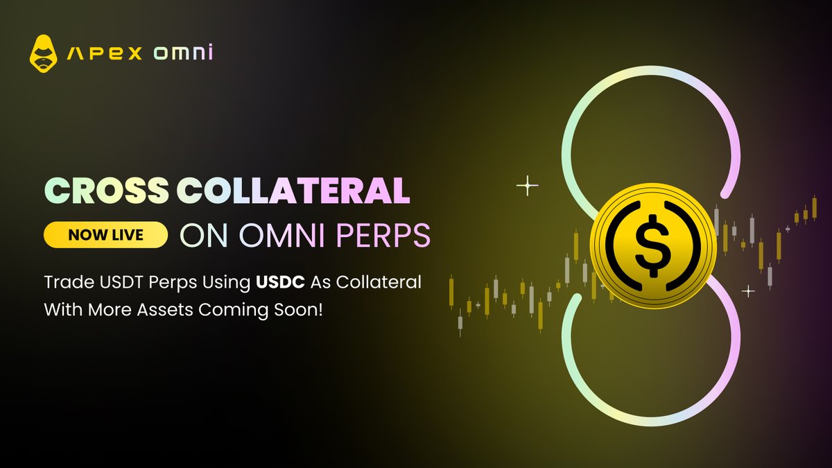 OfficialApeXdex's tweet photo. ๐จ Big News for Traders ๐จ
Introducing #CrossCollateral on #OmniPerps โ a game-changing feature that lets you trade $USDT perpetual contracts using $USDC as collateral (with more assets coming soon)! ๐ฅ
โ
More flexibility โ Use different assets as collateral. โ
Maximize capital โ Trade more efficiently without idle funds.
โ
Simplified trading โ Deposit and trade instantly, no swaps needed.
โ
Better risk management โ Diversify your collateral to minimize risk.
Get ready to unlock new trading potential! ๐ฅ
Learn More ๐ https://t.co/FyTDFAGIh9
#Crypto #PerpetualTrading #OmniPerps #CrossCollateral #USDC #CryptoTrading
