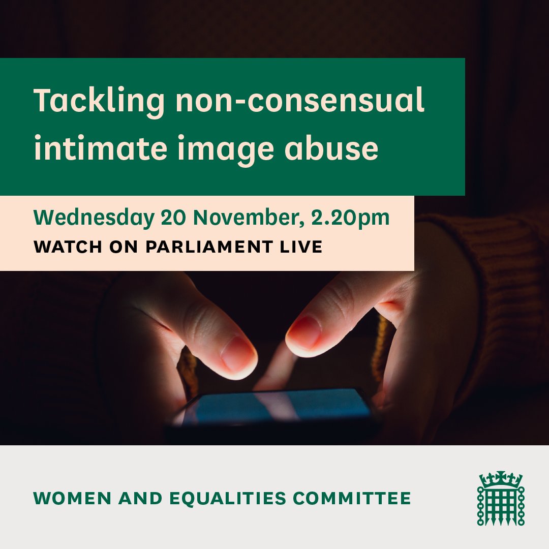Women & Equalities Committee (@commonswec) on Twitter photo Is the law adequate to tackle deepfake images and nudification apps?
We're looking forward to talking to Ministers <a href="/jessphillips/">Jess Phillips</a> and <a href="/AlexDaviesJones/">Alex Davies-Jones MP</a>.
We're also hearing from academics <a href="/Uni_of_Essex/">University of Essex</a>, <a href="/durham_uni/">Durham University</a>, and a police representative from <a href="/PoliceChiefs/">National Police Chiefs' Council (NPCC)</a>. Is the law adequate to tackle deepfake images and nudification apps?
We're looking forward to talking to Ministers <a href="/jessphillips/">Jess Phillips</a> and <a href="/AlexDaviesJones/">Alex Davies-Jones MP</a>.
We're also hearing from academics <a href="/Uni_of_Essex/">University of Essex</a>, <a href="/durham_uni/">Durham University</a>, and a police representative from <a href="/PoliceChiefs/">National Police Chiefs' Council (NPCC)</a>.