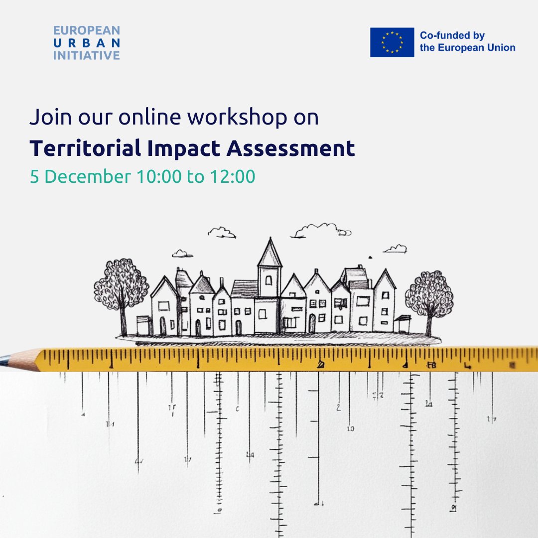 Join our Territorial Impact Assessment workshop for Urban Authorities:

📅 5/12⏰ 10:00-12:30 CET💻 Online

Your insights &amp; experience are invaluable to shaping this initiative.
👉 urban-initiative.pulse.ly/lrxws660at