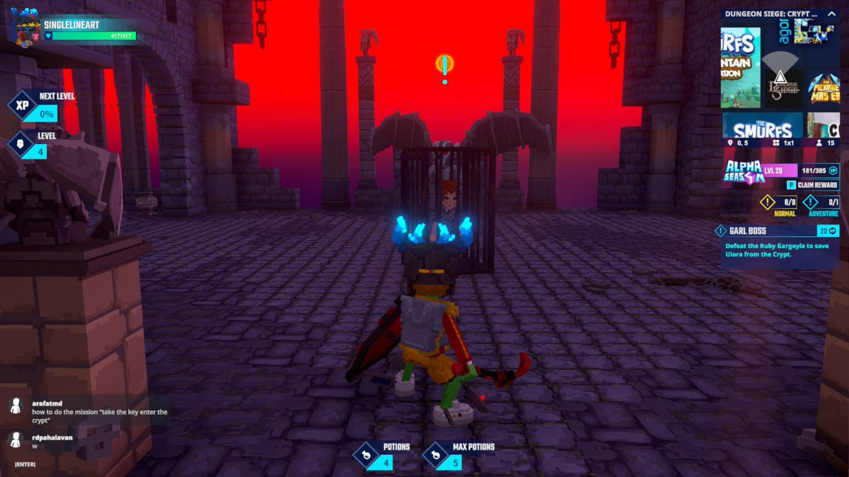 SingleLineArt's tweet photo. Face to face with the Gargoyle Boss in Crypt of the Sacred Blood in @TheSandboxGame. Wish me luck in this epic showdown! 🗿⚔️ @SquareEnix https://t.co/M6uUJBvNOZ #TheSandbox #AlphaSeason4 #AS4SocialChallenge https://t.co/GC9l5WlvRd