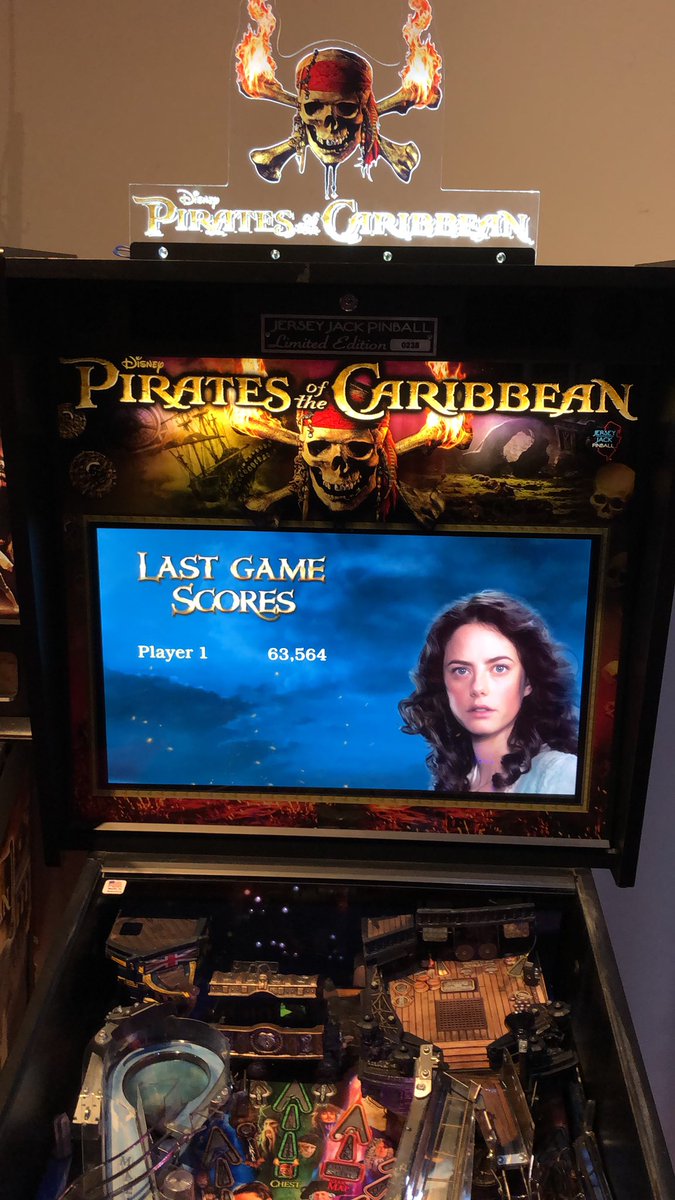 I just scored 63,564 on Pirates Of The Caribbean #pinball machine by <a href="/JJPinball/">Jersey Jack Pinball</a> 21562-1 via <a href="/potcpinball/">Pirates Pinball</a>