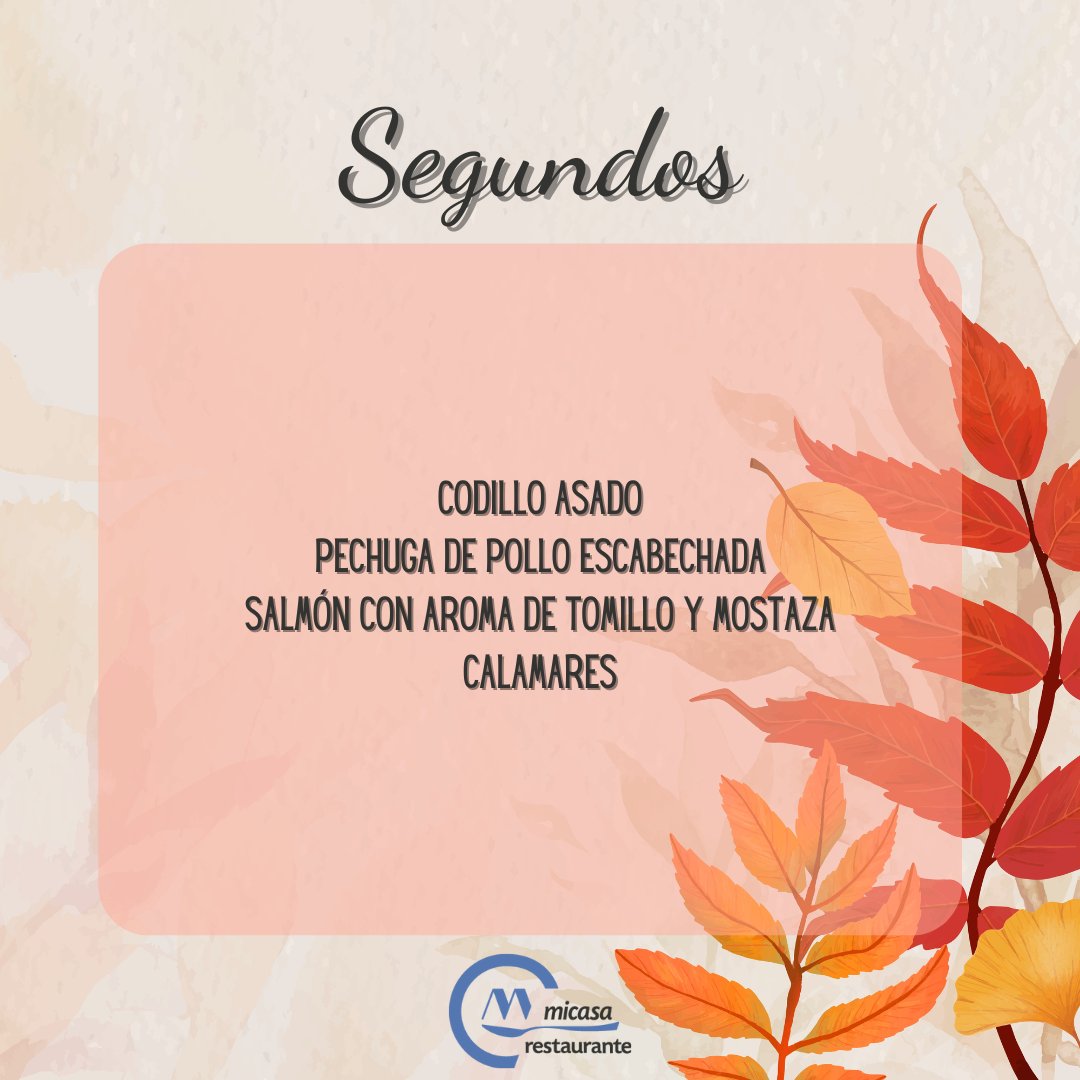 micasarestau's tweet photo. ¿Has pensado que comer hoy? Vamos con nuestro menú 🍽️ 🏡
.
.
#menudeldia #comerbien #comercomoencasa #cuellar #menudeldiacuellar #comerencuellar #turismocuellar #cocinacasera https://t.co/NfnIr2iybB