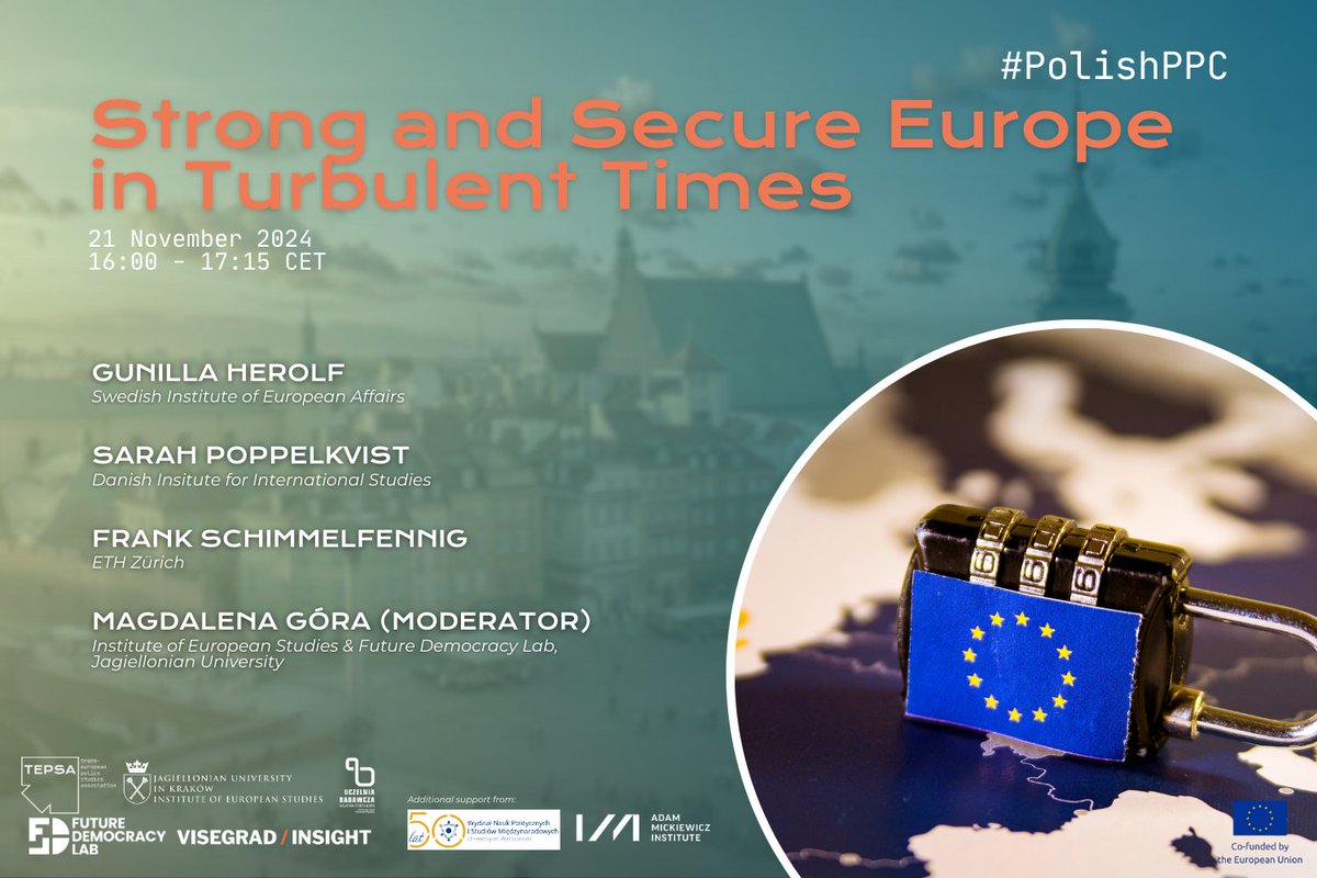 To close DAY 1⃣ of the #PolishPPC🇵🇱 we are breaking out into parallel sessions 👉 the first is all about ensuring #security in turbulent times🔐 Gunilla Herolf, Sarah Poppelkvist, and Frank Schimmelfennig will be sharing their expertise on the subject

Learn more 🌐