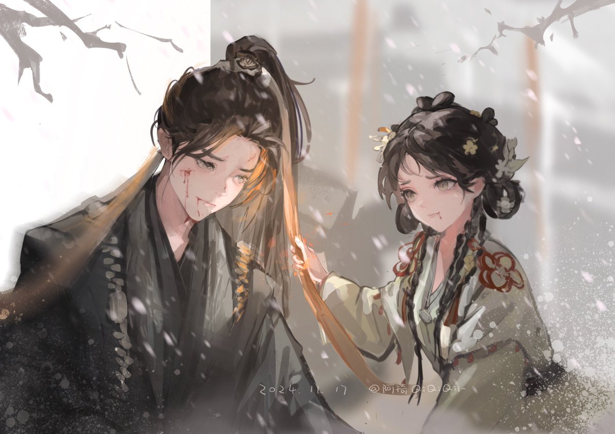 永夜星河 子期和妙妙 #永夜星河 #慕子期 #凌妙妙 #LoveGameInEasternFantasy #虞书欣 #丁禹兮 #illustration