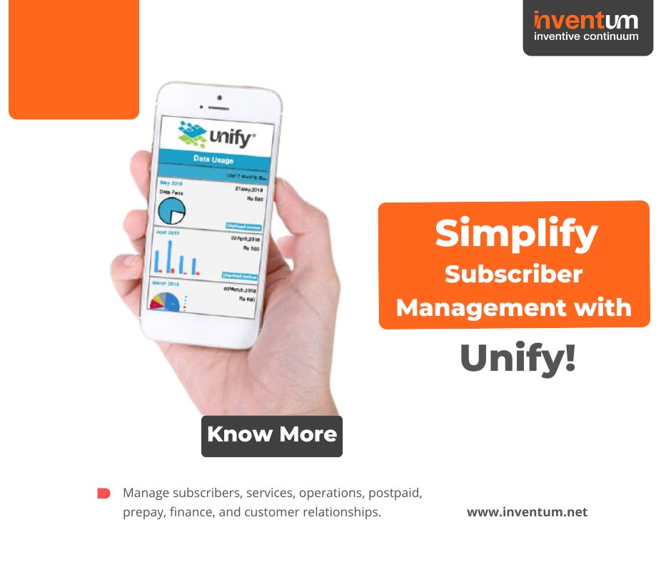 inventum_tech's tweet image. With Unify Operations and Billing Platform, manage your subscribers and their services seamlessly in one place.

👉 Explore Unify: inventum.net/unify-operatio…

#SubscriberManagement #BillingPlatform #Inventum #DigitalTransformation #SeamlessIntegration