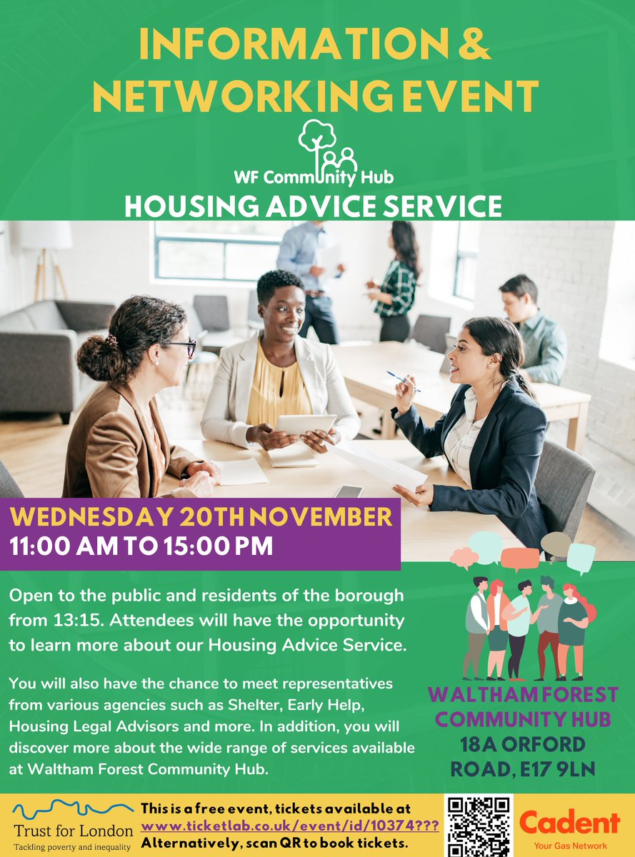 wfchub's tweet photo. Our Networking event is tomorrow!🏠

Join us at Waltham Forest Community Hub from 11 AM - 3 PM to get advice from experts like Shelter, Early Help, &amp; Housing Legal Advisors.

Open to the public from 1:15 PM at 18A Orford Rd, E17 9LN. Don't miss out! @CadentGasLtd @theheetproject https://t.co/OUfVd1BQRz