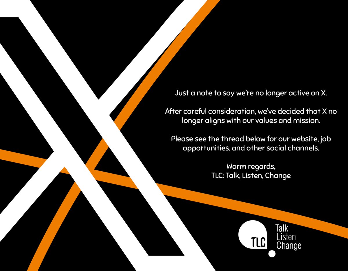 TLC: Talk, Listen, Change tweet media