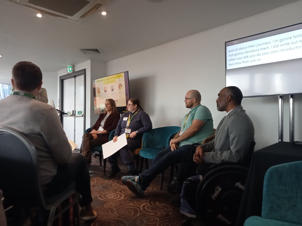 Colleague Jenny talking to business leaders about her lived experience of neuro diversity and the benefits of Supported Business. #base2024