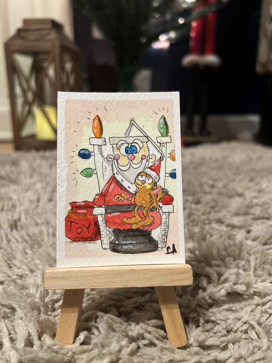 closertoxmas's tweet photo. Be the first to comment, “ I want that!”, and it’s yours for $12.25. Original hand drawn, hand painted, one of a kind artwork, shipped in a protective sleeve. Measures 2.5”x3.5”. Easel not included! I will contact the winner for payment details #christmas #art christmasart https://t.co/dFImj3JgE0