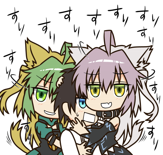 デフォルメ絵も身に付けたかったら半年くらい日替わりで描いたらって当時月間連載こなしてた作家さんにうどん食べながらアドバイス貰って一時期艦これとかFGOとかいっぱい描いてた・・・や・・・つ・・・!!Σφ三φ(:3」∠)_ 
#みんなでデフォルメ絵をあげて幸せな気分になろう 