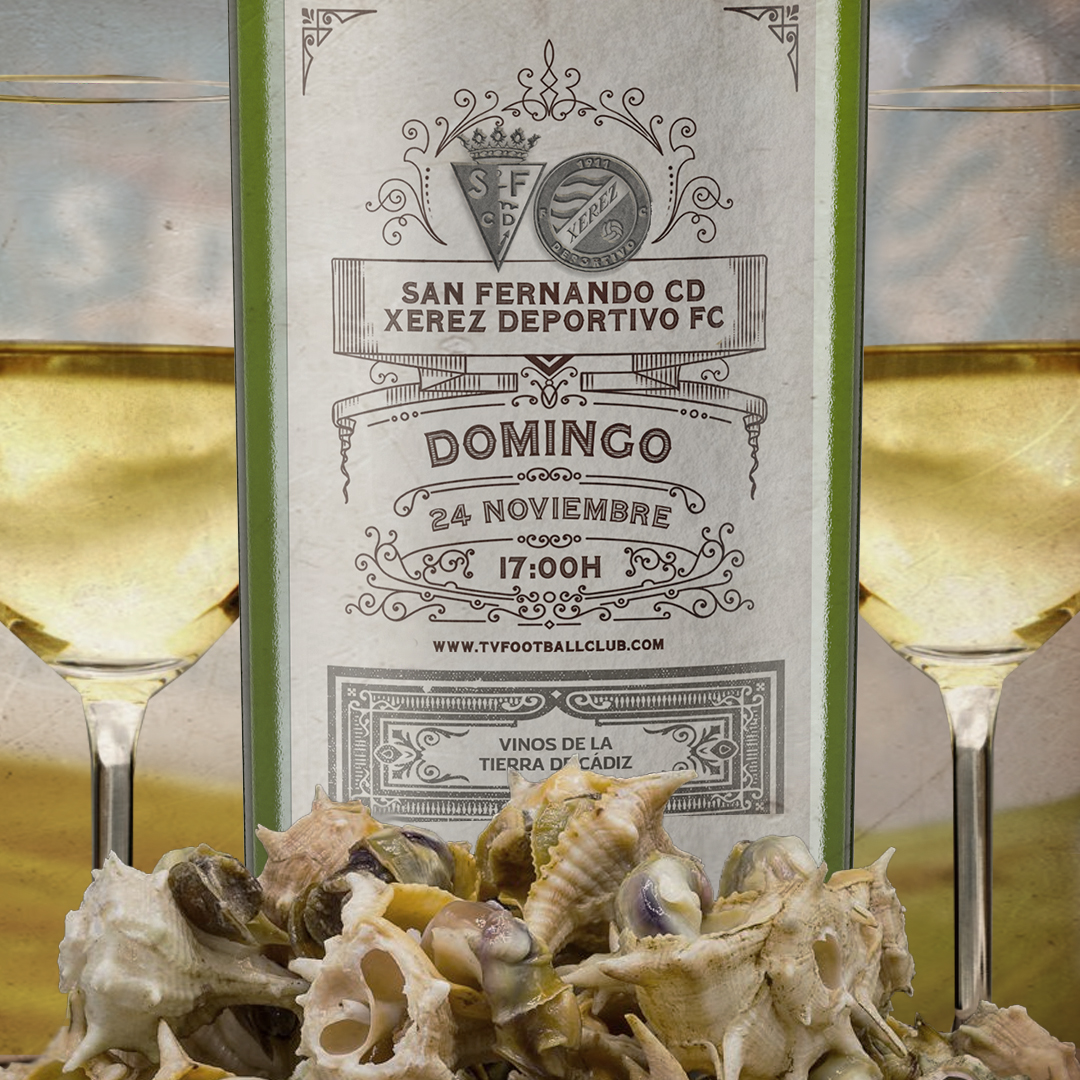 Esta jornada nos sentamos a la mesa con un partidazo con mucho sabor 🐚🥂

El <a href="/SanFernando_CD/">San Fernando CD</a> - <a href="/XerezDFC/">XEREZ DEPORTIVO</a> será uno de nuestros platos fuertes para este próximo domingo. 

El PPV del partido puede adquirirse desde ya en este enlace tvfootballclub.com/calendar