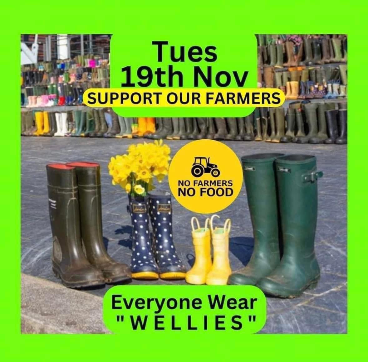 miriam490's tweet photo. Wearing his wellies to school to support our farmers 🚜🌨️ #supportourfarmers #NoFarmerNoFood https://t.co/8riMooAP1P