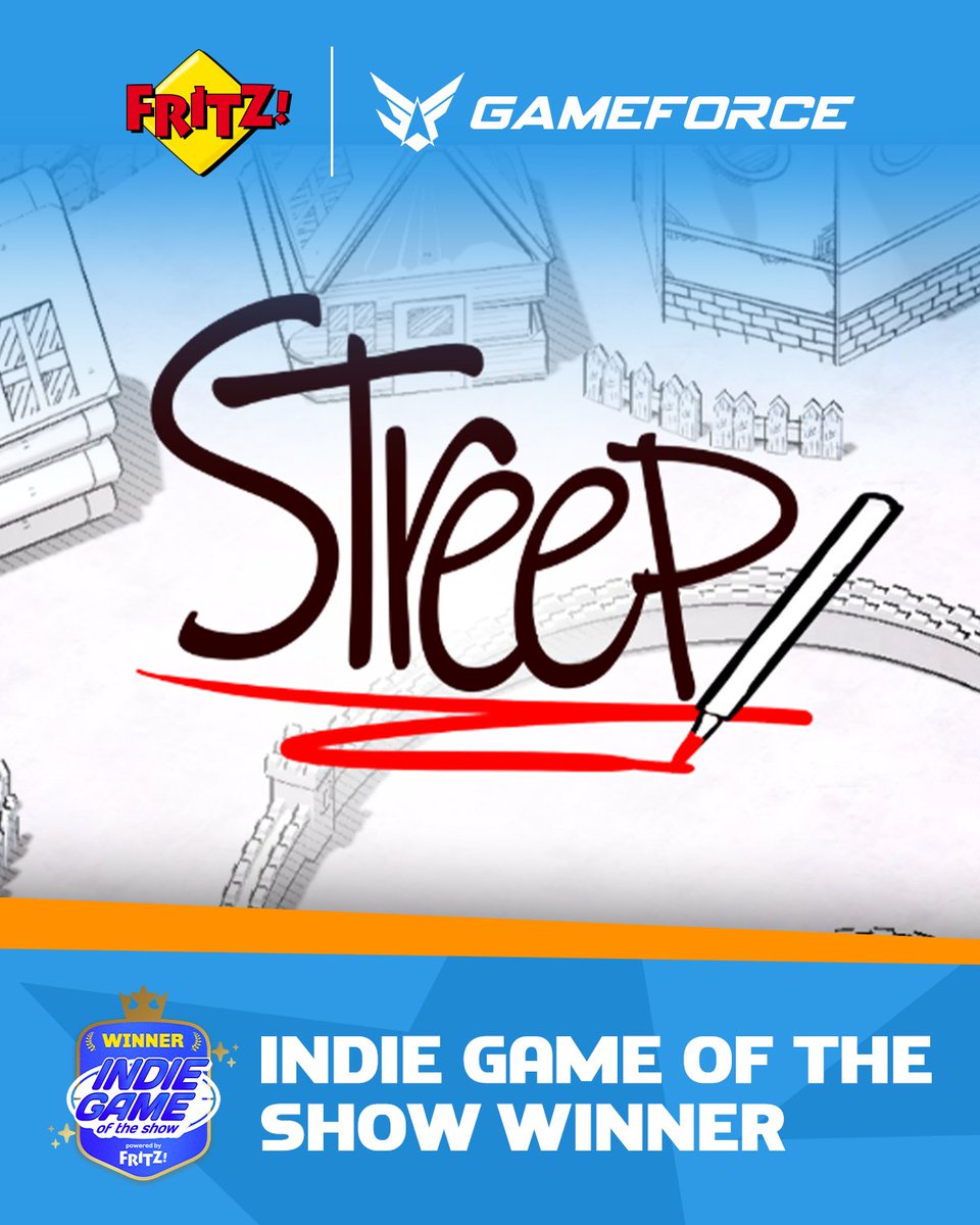 GameForceBE's tweet photo. Congratulations to Streep by @sticky_table for winning the Indie Game of the Show award, powered by FRITZ!, at GameForce Belgium! 🎉 This visually stunning journey truly left its mark.
Check it out here: https://t.co/bxpKB6qi4N
#GameForce #IndieGame https://t.co/yc2UjXl2ru