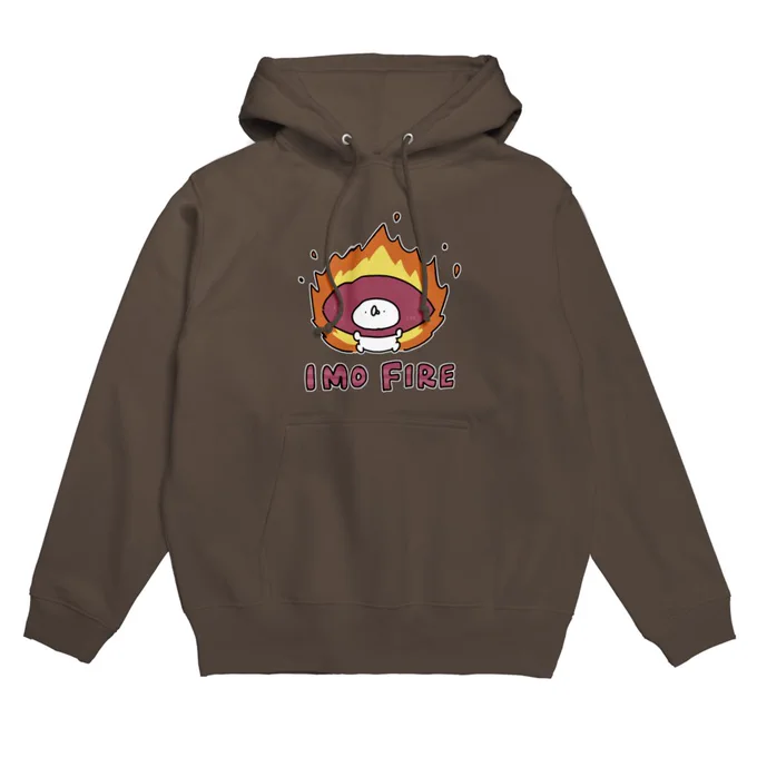 \ SUZURI新グッズ /「いもファイヤ」イラストがグッズになりました半袖TシャツやロンT、パーカーの他、スマホケースやマルチケースなども!生地の色は好きなものを選ぶことができます!お好みのカラーでご注文ください#suzuri 