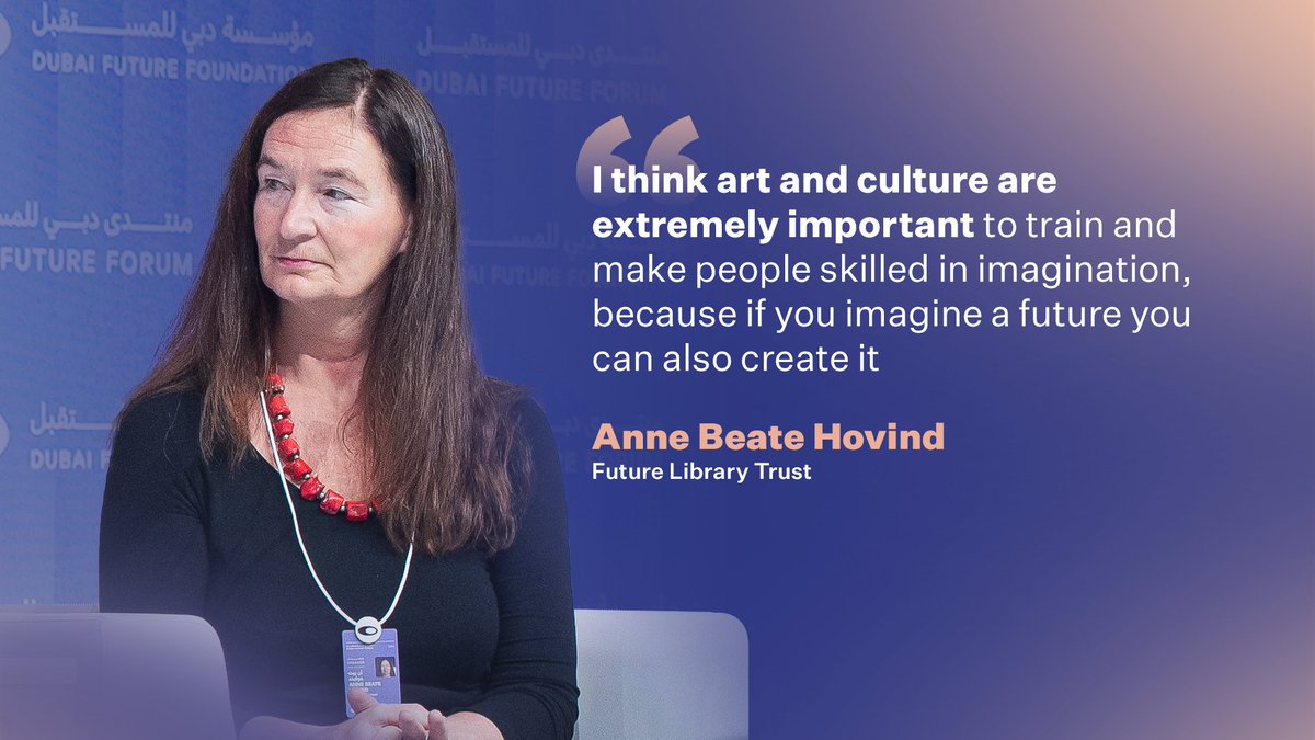 During the Concepts of Time: How Do They Shape Our Future? panel, <a href="/annebeatehovind/">Anne Beate Hovind</a> delves into the crucial role of art and culture in future planning.

#MuseumoftheFuture #DubaiFuture #FutureForum24 #DFForum2024