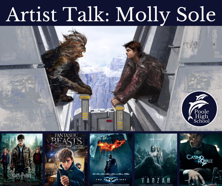 Concept artist &amp; art director Molly Sole (Harry Potter, Fantastic Beasts, Star Wars, The Dark Knight) is speaking to students via Zoom!

🗓 21st Nov
⏰ 3.15-3.45pm
📍 Room 98
Don’t miss this amazing chance to hear about her career in the film industry! 🎨✨ #CreativeCareers