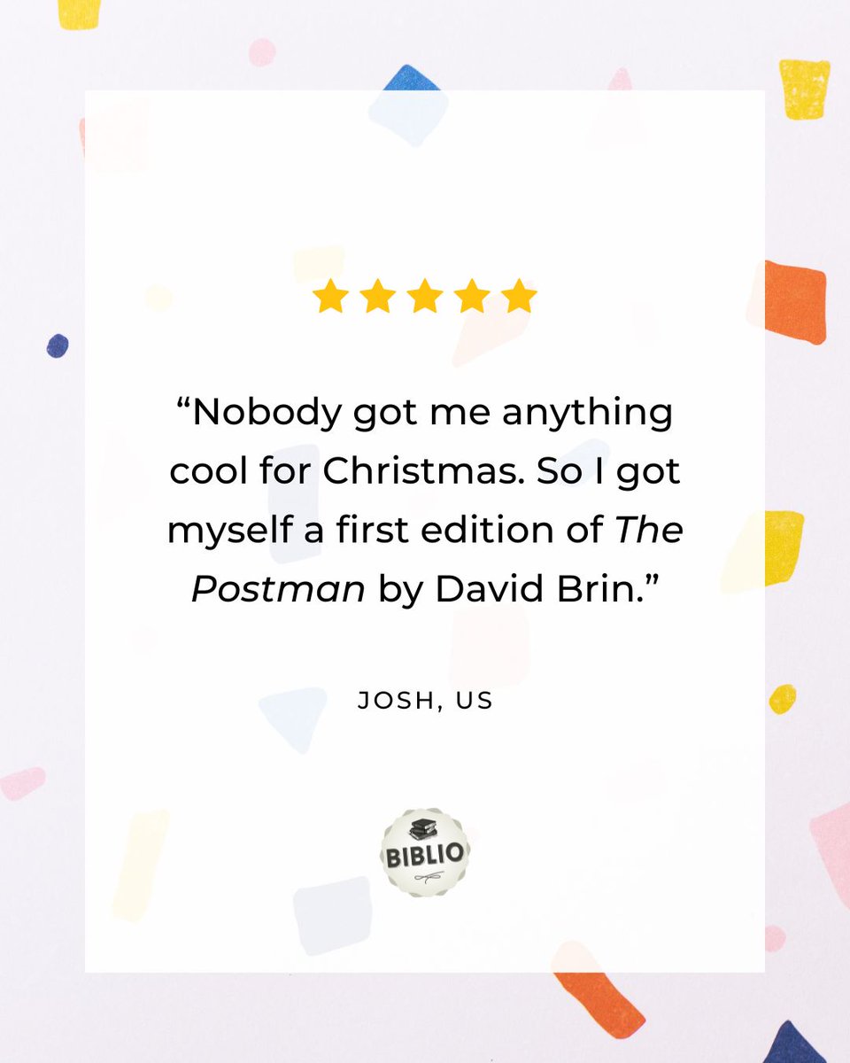 With nearly 100 million new, used, out-of-print, and rare books for sale, we have exactly what you need.

🎁📚 Be like Josh and treat yourself this holiday season!  biblio.com/stories/holida…