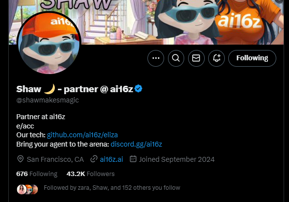 一文给很多不太清楚的朋友，聊聊 大小写 $eliza 与 $ELIZA 的故事
也希望大家能出一份微薄之力，把这份声音传播开来，谢谢每一位朋友的转发与点赞，希望对大家有所帮助

1.背景：#ai16z 与 $vvaifu  与 主人公shaw 
<a href="/ai16zdao/">ai16zdao</a> 是daosfun上的龙一项目
简单来说就是把meme基金经理的角色交给了ai bot