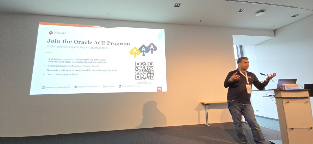 Martin Klier (@martinklierdba) on Twitter photo Thank you <a href="/sandeshr/">Sandesh Rao</a> for promoting <a href="/oracleace/">Oracle ACE Program</a> in his amazing #AI at #AHF talk at #DOAG2024!
<a href="/GeraldVenzl/">Gerald Venzl 🚀</a>
<a href="/jen_s_nicholson/">Jen Nicholson</a>
Missing you at <a href="/bluesky/">bluesky</a> ! Thank you <a href="/sandeshr/">Sandesh Rao</a> for promoting <a href="/oracleace/">Oracle ACE Program</a> in his amazing #AI at #AHF talk at #DOAG2024!
<a href="/GeraldVenzl/">Gerald Venzl 🚀</a>
<a href="/jen_s_nicholson/">Jen Nicholson</a>
Missing you at <a href="/bluesky/">bluesky</a> !