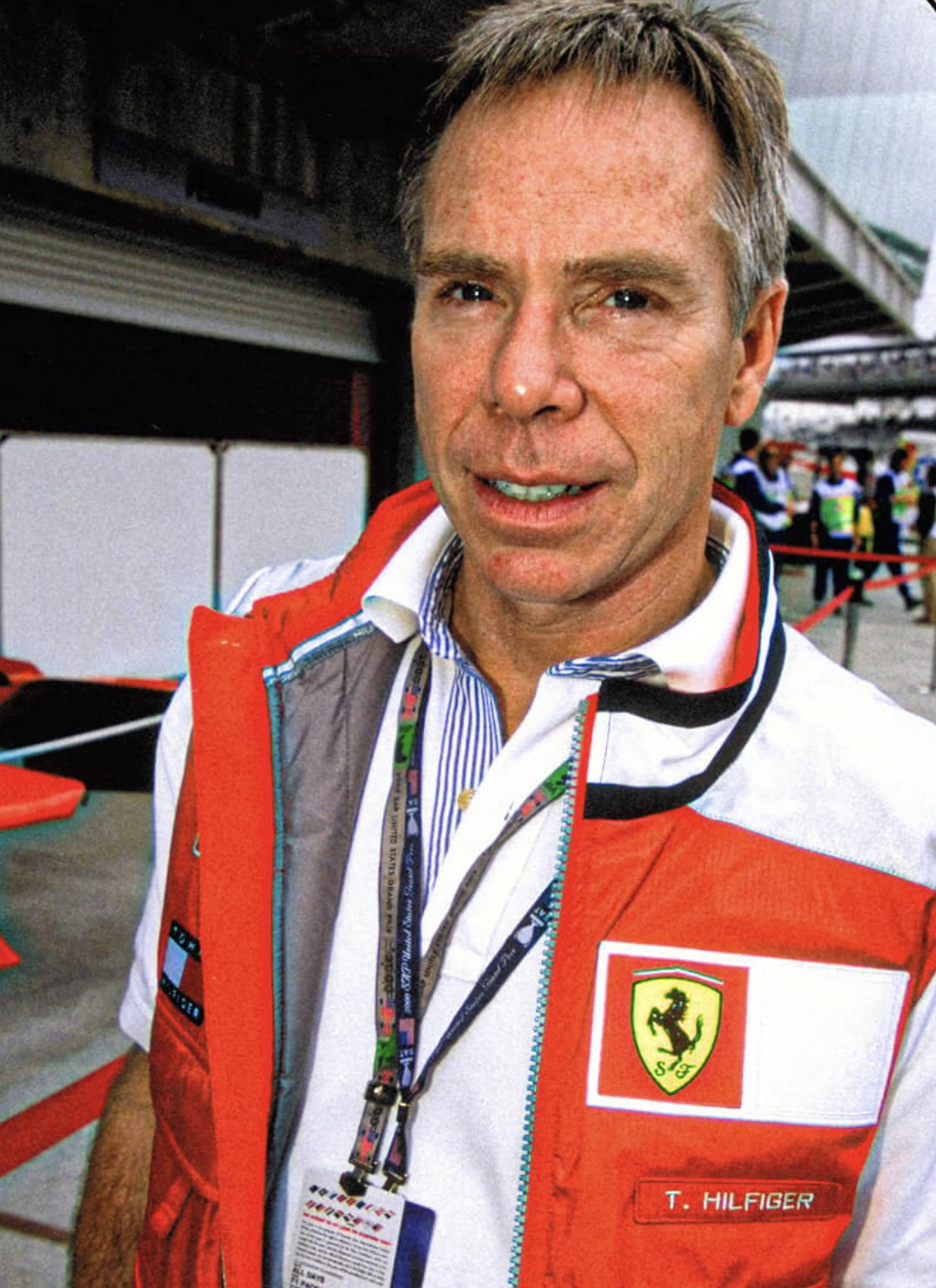 sim on X Tommy Hilfiger was Ferrari s clothing sponsor from 1998 2002. https t M0R8ZDU7Bl X