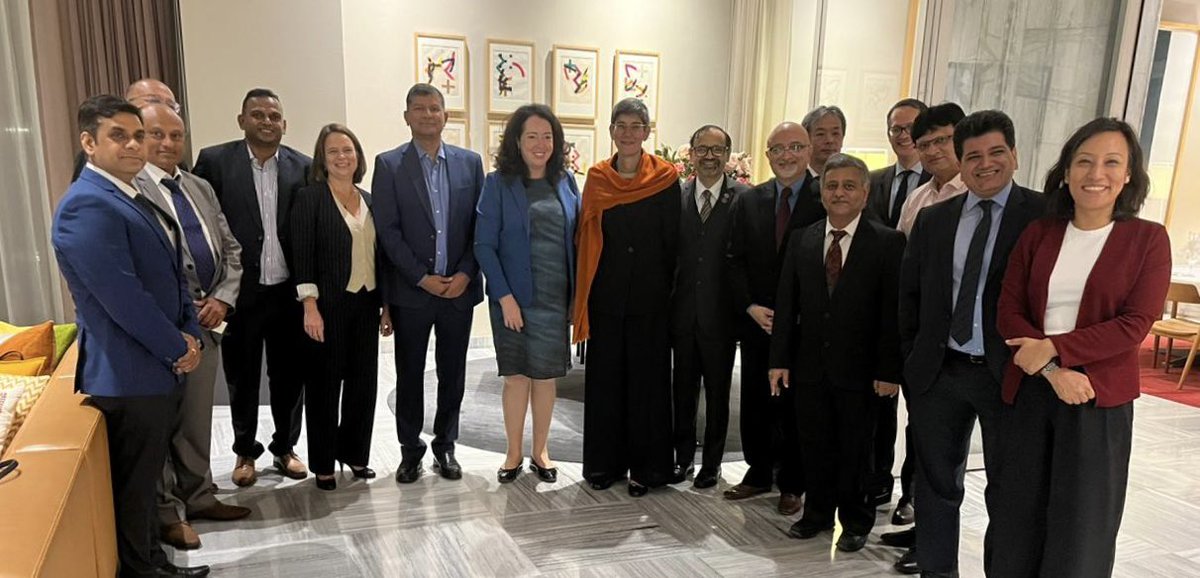SwissAmbNepal's tweet photo. Wrapped up a successful mission in Delhi, connecting with 🇨🇭Swiss companies ready to bring their cutting-edge technology and expertise to 🇳🇵Nepal’s infrastructure space. Exciting opportunities ahead for innovation, growth, and collaboration! #SwitzerlandforNepal #AidtoTrade https://t.co/VpnZJGuEWV