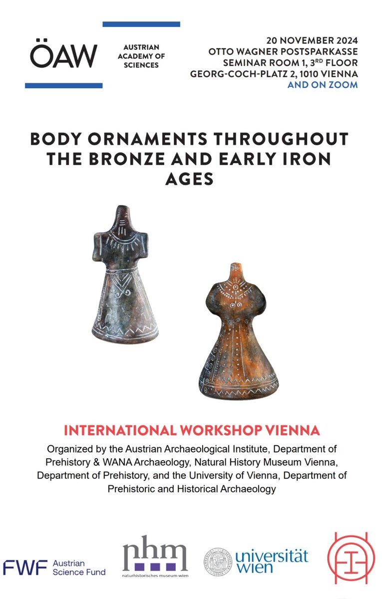 Nicky Mittermair (@nickita_banana) on Twitter photo The annual UK Talks of <a href="/oeai_oeaw/">Österreichisches Archäologisches Institut</a> in cooperation w/ <a href="/univienna/">Universität Wien</a> & @NHM_Wien are tomorrow ‼️ this year about body ornaments in the Late Bronze Age & Early Iron Age. No fees & hybrid, so don't miss this!
For more info ⬇️
oeaw.ac.at/oeai/veranstal…
<a href="/RealMGavranovic/">Mario Gavranovic</a> <a href="/RebaySalisbury/">Katharina Rebay-Salisbury</a> The annual UK Talks of <a href="/oeai_oeaw/">Österreichisches Archäologisches Institut</a> in cooperation w/ <a href="/univienna/">Universität Wien</a> & @NHM_Wien are tomorrow ‼️ this year about body ornaments in the Late Bronze Age & Early Iron Age. No fees & hybrid, so don't miss this!
For more info ⬇️
oeaw.ac.at/oeai/veranstal…
<a href="/RealMGavranovic/">Mario Gavranovic</a> <a href="/RebaySalisbury/">Katharina Rebay-Salisbury</a>