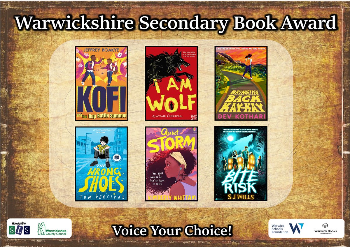 Warwickshire Schools Library Service (@warwickshiresls) on Twitter photo 📚✨ Exciting news! The shortlist for the Warwickshire Secondary Book Award 2025 is here! 🎉 Check out these amazing titles that students across the county will be reading 😊! #WSBA2025 <a href="/jeffreykboakye/">Jeffrey Boakye</a> <a href="/alastair_ch/">Alastair Chisholm</a> <a href="/DevyaniNK/">Dev Kothari</a> <a href="/TomPercivalsays/">Tom Percival</a> <a href="/KimberlyWhittam/">Kimberly Whittam</a> <a href="/SophsWills/">SJ Wills</a> 💚💜💙 📚✨ Exciting news! The shortlist for the Warwickshire Secondary Book Award 2025 is here! 🎉 Check out these amazing titles that students across the county will be reading 😊! #WSBA2025 <a href="/jeffreykboakye/">Jeffrey Boakye</a> <a href="/alastair_ch/">Alastair Chisholm</a> <a href="/DevyaniNK/">Dev Kothari</a> <a href="/TomPercivalsays/">Tom Percival</a> <a href="/KimberlyWhittam/">Kimberly Whittam</a> <a href="/SophsWills/">SJ Wills</a> 💚💜💙