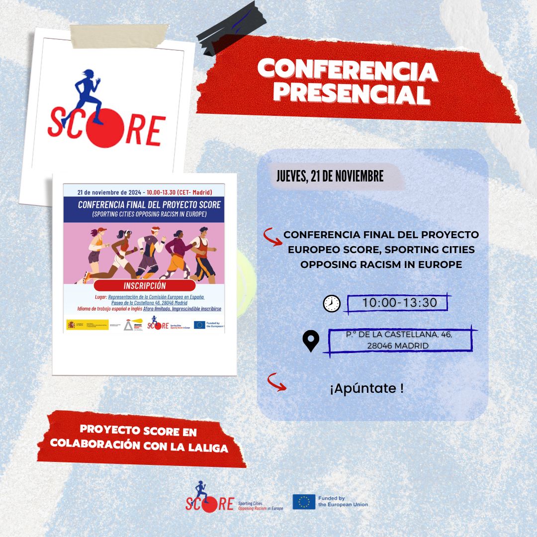 SCORE PROJECT (@scoreproject_) on Twitter photo ⚽  𝗖𝗢𝗡𝗙𝗘𝗥𝗘𝗡𝗖𝗜𝗔 𝗙𝗜𝗡𝗔𝗟 𝗗𝗘𝗟 𝗣𝗥𝗢𝗬𝗘𝗖𝗧𝗢 𝗘𝗨𝗥𝗢𝗣𝗘𝗢 𝗦𝗖𝗢𝗥𝗘e ⚽
Nos acompañarán la ministra de Inclusión, Seguridad Social y Migraciones, Dª Elma Saiz; la secretaria de Estado de Migraciones, Dª Pilar Cancela y Auri Bokesa y Cindy Lima, embajadoras ⚽  𝗖𝗢𝗡𝗙𝗘𝗥𝗘𝗡𝗖𝗜𝗔 𝗙𝗜𝗡𝗔𝗟 𝗗𝗘𝗟 𝗣𝗥𝗢𝗬𝗘𝗖𝗧𝗢 𝗘𝗨𝗥𝗢𝗣𝗘𝗢 𝗦𝗖𝗢𝗥𝗘e ⚽
Nos acompañarán la ministra de Inclusión, Seguridad Social y Migraciones, Dª Elma Saiz; la secretaria de Estado de Migraciones, Dª Pilar Cancela y Auri Bokesa y Cindy Lima, embajadoras