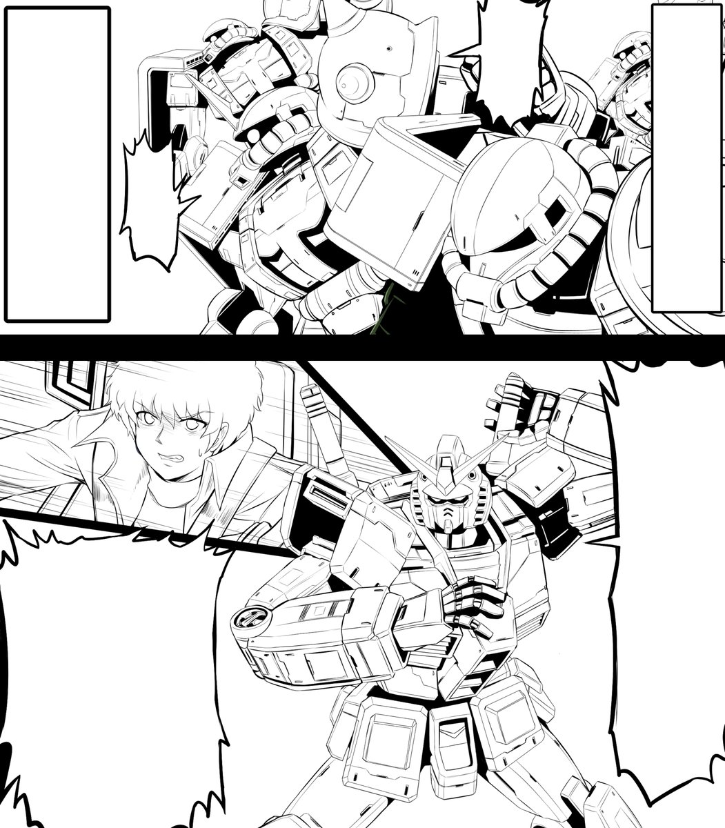 ※ギャグ漫画の線画 