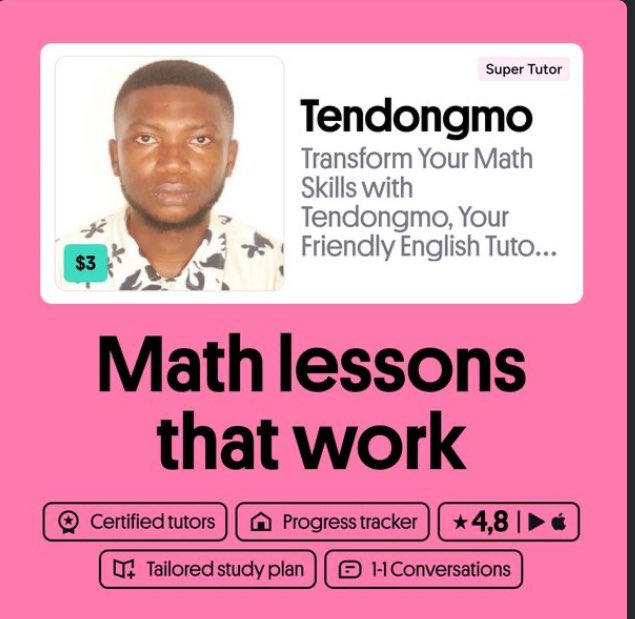 Tendongmo_karl's tweet image. Did you know? The Pythagorean theorem has been used for over 2,000 years to solve real-world problems!
📚 Need help with geometry? Let’s talk!
🚀 Book a session with me on Preply: preply.com/en/tutor/42892…
#MathFacts #GeometryHelp #PreplyTutor #MathTeacher #Elon_Musk