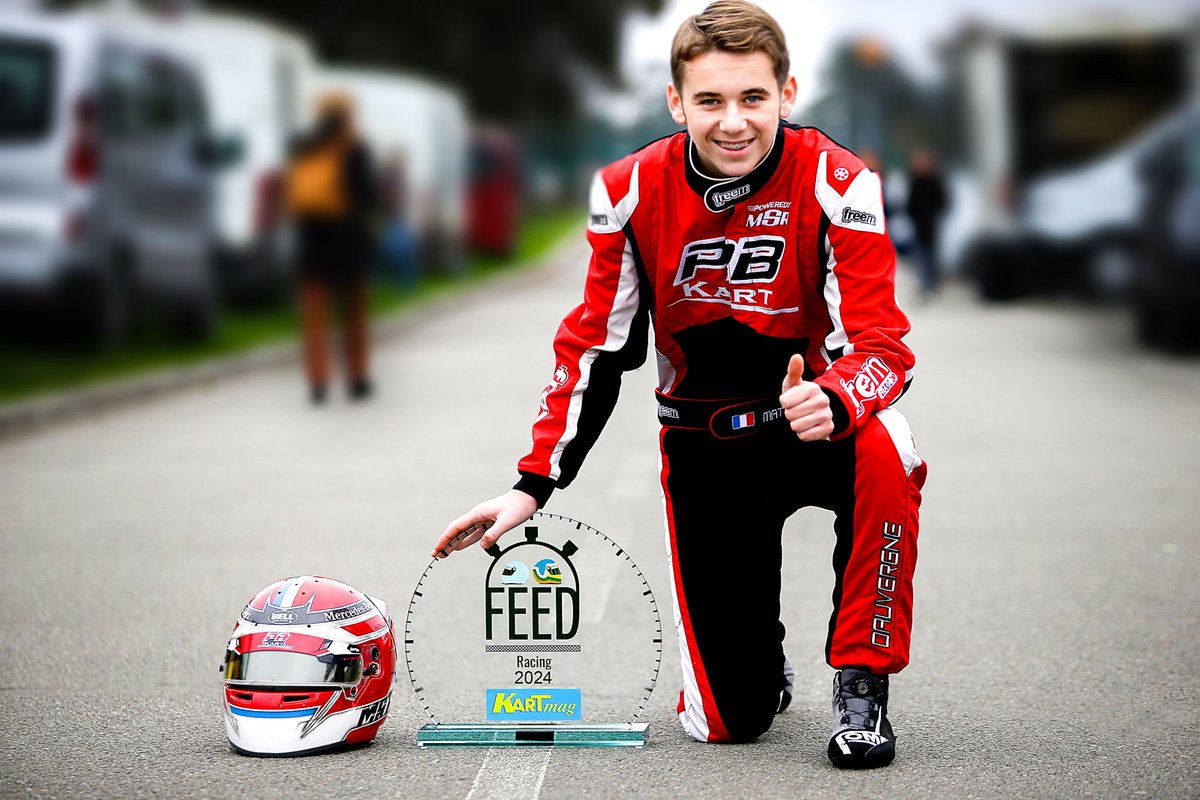 Bonne petite hype derrière Matthéo Dauvergne 🇫🇷 (14 ans, août 2010) vainqueur du Trophée FEED-Kartmag, champion de Normandie, vice-champion NSK France cette année !

Le voilà avec un stage pour FEED tous frais payés ! Peut-être bientôt en F4 en 2026 ?