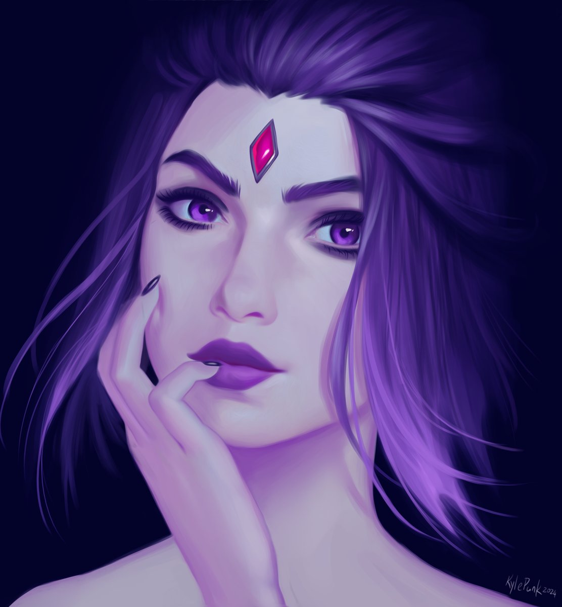 Quick Raven portrait for the day ^^