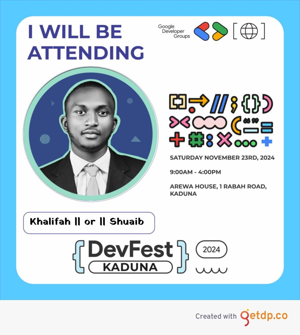 gdg_kaduna's tweet photo. Ready to rep #DevFestKaduna? 🎉

Use our DP generator to show your excitement and let the world know 💃

Don't forget to tag us and use #DevFestKaduna2024 📢

Get yours now👇
https://t.co/CII74iqNjs https://t.co/mAZZNDcMYf