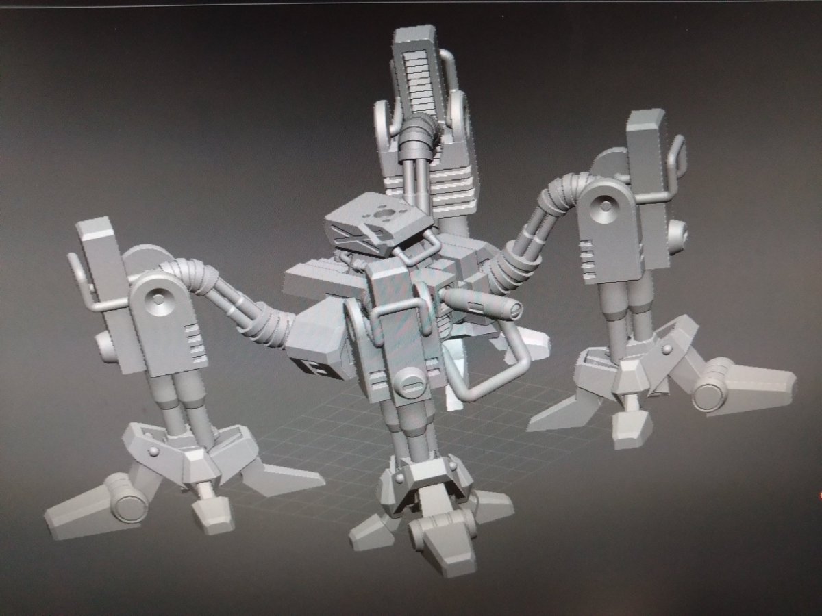 bluelettokuda's tweet photo. パワーバグ(四脚)3Dデータできた。
脚はみんな同じなのでコピペで仮組み。
この段階で既にボールジョイント径が間違ってるので修正したらやっとテスト出力。
#サイバーボッツ #パワードギア
#MODEROID #TMP展示会2024
#zblush https://t.co/qcj7ZjmBBo