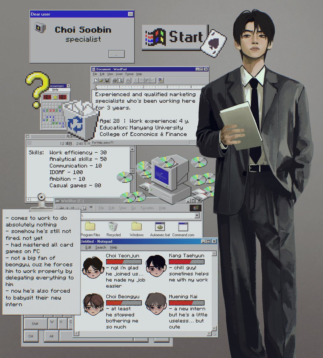 txt office au!! #soobin #txtfanart #수빈
3/5 📌🗒️😪📊