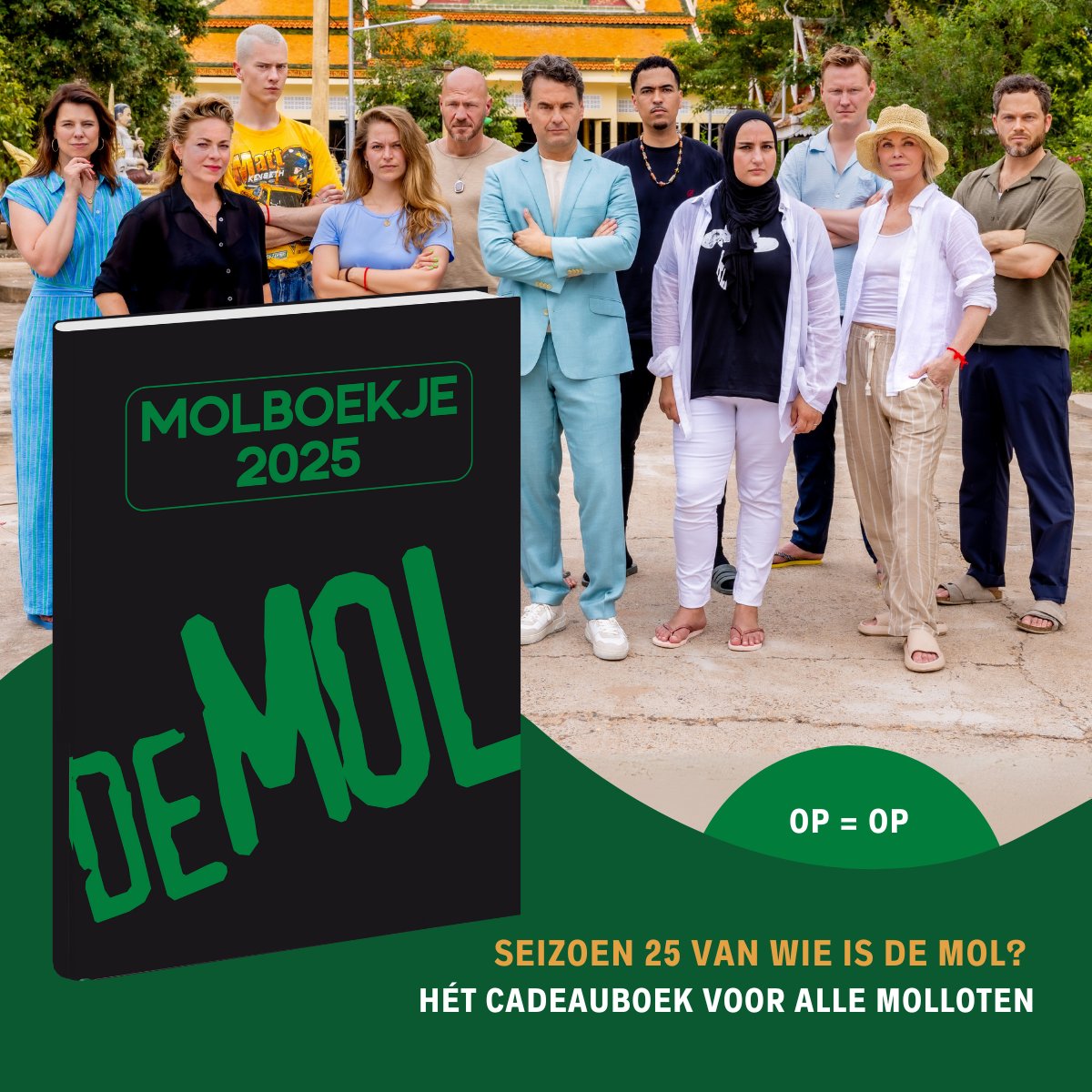 Hét Molboekje bij het 25ste seizoen van Wie is de Mol? is nu verkrijgbaar bij jouw favoriete (online) boekhandel! Het perfecte cadeauboek voor alle Molloten! 

Meer weten? 👉 l8r.it/BbAa