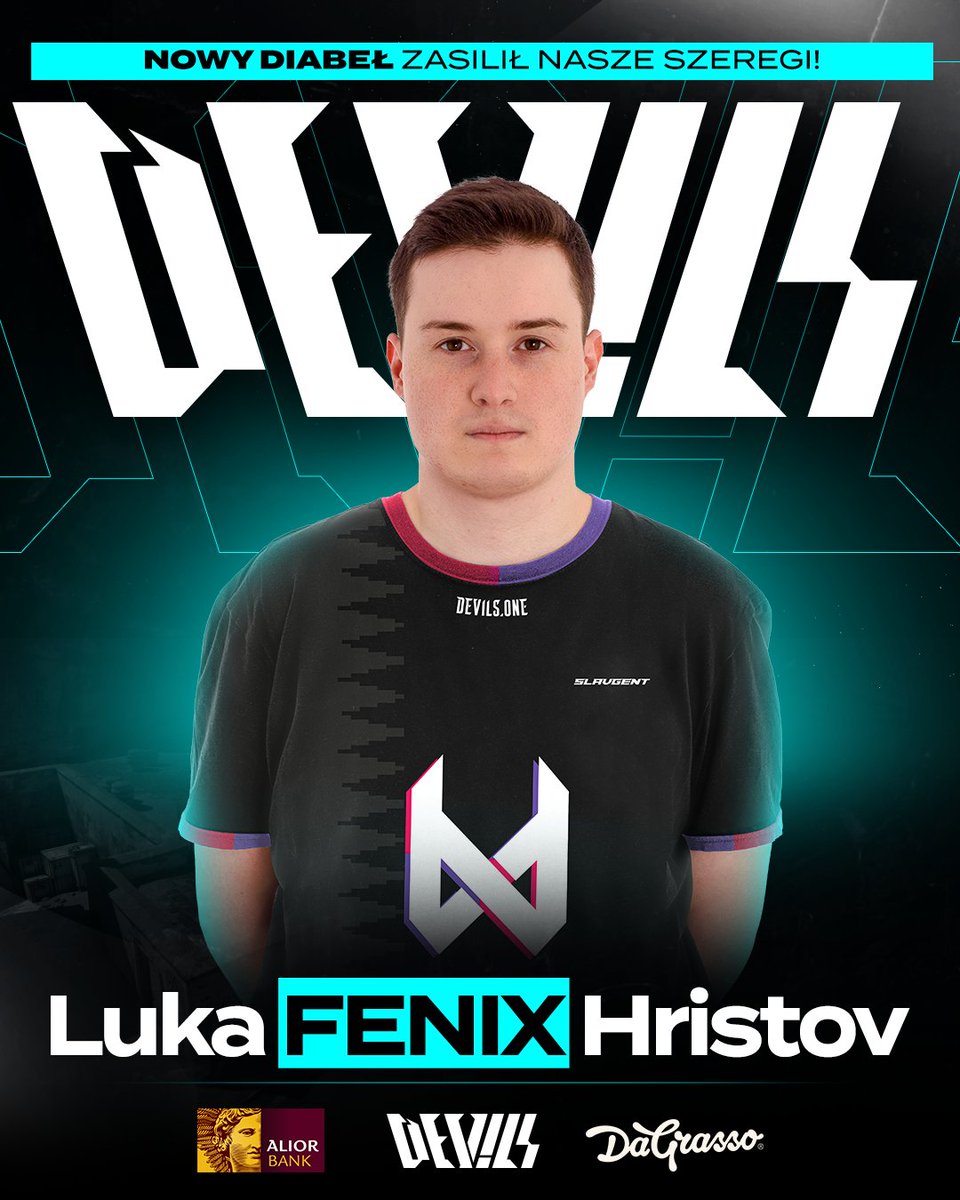 Witamy nowego Diabła! 😈 
Do naszej ekipy dołącza świeża krew – powitajcie <a href="/FENIX77cs/">Luka Hristov</a>   🫡

Już wkrótce FENIX zadebiutuje w naszych barwach. Bądźcie gotowi na ogień! 🔥