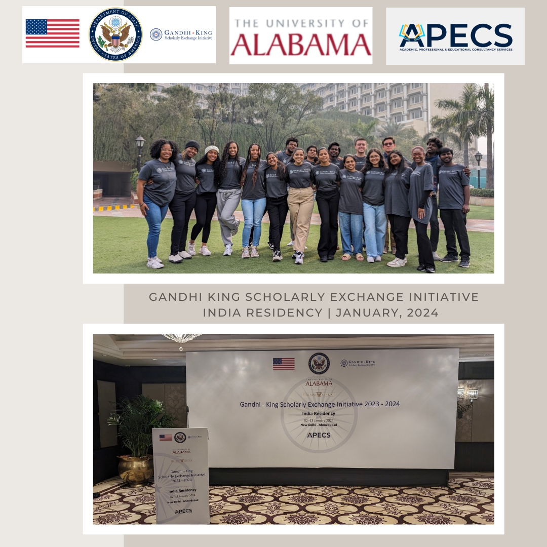 ApecsProjects's tweet image. ✨ The Gandhi-King Scholarly Exchange Initiative | Cohort-II | 2023 - 24 ✨
#gandhikingscholarlyexchangeinitiave #socialjustice #leadershipdevelopment #education #indiaresidency #apecs #CohortII #universityofalabama #stillmancollege