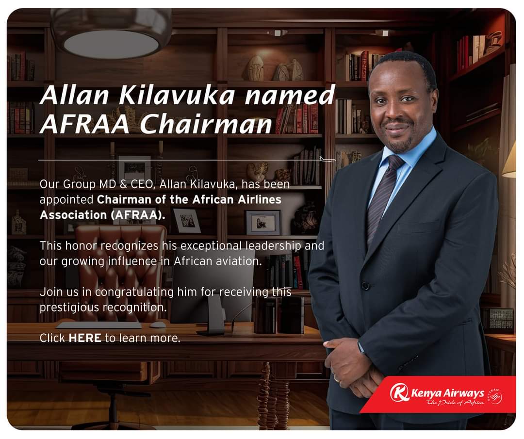 Mohammed Hersi : Mr Optimist (@mohammedhersi) on Twitter photo Let us congratulate our own Allan. Hongera Allan and all the very best as you help aviation in Africa. <a href="/Kilavuka/">Allan Kilavuka</a> <a href="/KenyaAirways/">Kenya Airways</a> <a href="/KenyaAirports/">Kenya Airports Authority</a> <a href="/magicalkenya/">Kenya Tourism Board</a> <a href="/JuneChepkemei/">June Chepkemei</a> <a href="/rebecca_miano/">CS Rebecca Miano, EGH</a> 👏👏👏 Let us congratulate our own Allan. Hongera Allan and all the very best as you help aviation in Africa. <a href="/Kilavuka/">Allan Kilavuka</a> <a href="/KenyaAirways/">Kenya Airways</a> <a href="/KenyaAirports/">Kenya Airports Authority</a> <a href="/magicalkenya/">Kenya Tourism Board</a> <a href="/JuneChepkemei/">June Chepkemei</a> <a href="/rebecca_miano/">CS Rebecca Miano, EGH</a> 👏👏👏