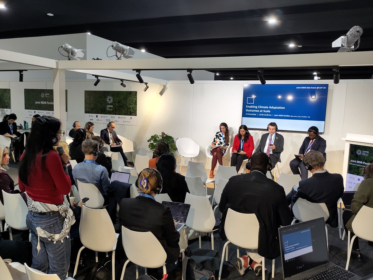 How can the MDBs guarantee that financing for adaptation through financial intermediaries does not leak into harmful projects or fossil fuels? <a href="/marjpamintuan/">marj pamintuan</a> of <a href="/RecourseTeam/">Recourse | @re-course.org on Bluesky</a> asking critical questions to @worldbank <a href="/ADB_HQ/">Asian Development Bank</a> <a href="/the_IDB/">Inter-American Development Bank</a> at #COP29. The answer? It's not possible!