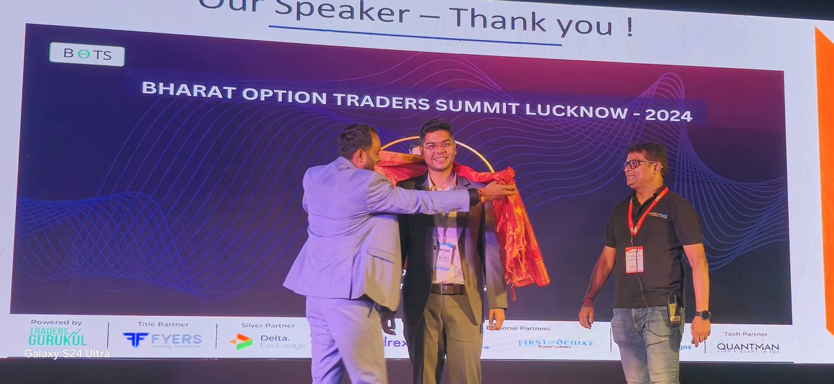 ScholarTrading's tweet photo. Honored to deliver my 'NO BRAINER STBT Strategy at the Bharat Option Trader Summit organised by @TradersgurukulC as a speaker.

Sharing insights with passionate traders and connecting with brilliant minds - truly a fulfilling experience. 🚀📈 #BOTSLucknow #KeynoteSpeaker https://t.co/GwDEKTCv9b