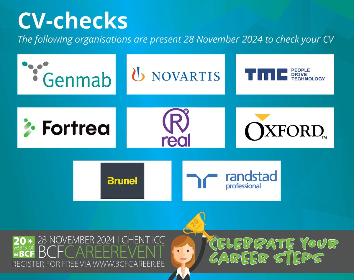 BCF Career (@bcfcareer) on Twitter photo ๐๐จ๐ฎ๐ซ ๐๐ ๐ฌ๐ฉ๐๐๐ค๐ฌ ๐๐๐๐จ๐ซ๐ ๐ฒ๐จ๐ฎ ๐๐จ โ ๐๐๐ค๐ ๐ฌ๐ฎ๐ซ๐ ๐ข๐ญ ๐ฌ๐๐ฒ๐ฌ ๐ญ๐ก๐ ๐ซ๐ข๐ ๐ก๐ญ ๐ญ๐ก๐ข๐ง๐ ๐ฌ! Join the CV-checks at BCF Career Event on 28 Nov. in #Ghent!
Bring a printed copy of your CV !
Free registration via: hyphenprojects.nl/bcfcareereventโฆ
#bcfcareerevent ๐๐จ๐ฎ๐ซ ๐๐ ๐ฌ๐ฉ๐๐๐ค๐ฌ ๐๐๐๐จ๐ซ๐ ๐ฒ๐จ๐ฎ ๐๐จ โ ๐๐๐ค๐ ๐ฌ๐ฎ๐ซ๐ ๐ข๐ญ ๐ฌ๐๐ฒ๐ฌ ๐ญ๐ก๐ ๐ซ๐ข๐ ๐ก๐ญ ๐ญ๐ก๐ข๐ง๐ ๐ฌ! Join the CV-checks at BCF Career Event on 28 Nov. in #Ghent!
Bring a printed copy of your CV !
Free registration via: hyphenprojects.nl/bcfcareereventโฆ
#bcfcareerevent